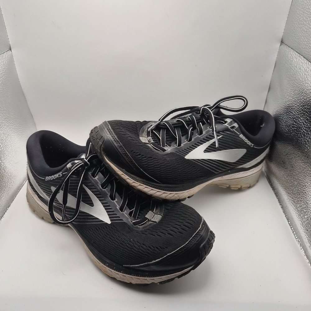 Brooks Ghost 10 Men's Running Shoes Black/Silver Size 10 D - Picture 3 of 9